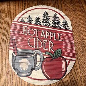 Hot Apple Cider- Wood Wall Hanging